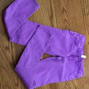 Gently uses kids size 12 justice jeans purple